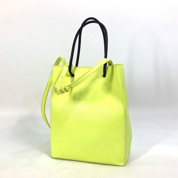 Balenciaga Tote Bag 568817 Leather Yellow Shoulder Bag Crossbody Shopping Tote Xs Women