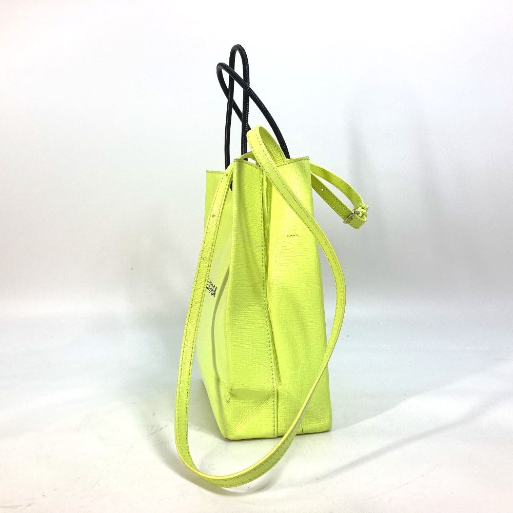 Balenciaga Tote Bag 568817 Leather Yellow Shoulder Bag Crossbody Shopping Tote Xs Women