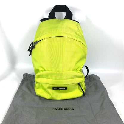 Balenciaga Backpack 558163 Nylon Canvas Yellow Explorer Logo Mens(Unisex)