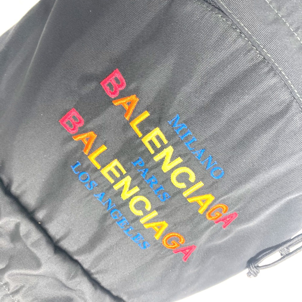 Balenciaga Backpack 503221 Nylon Black Explorer Logo Women