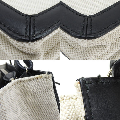 Balenciaga Shoulder Bag 390641 Canvas, Leather Ivory Navy Pochette Women
