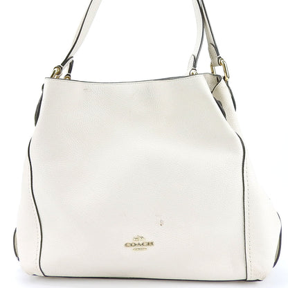 Coach Shoulder Bag 57125 Leather White Women