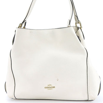 Coach Shoulder Bag 57125 Leather White Women