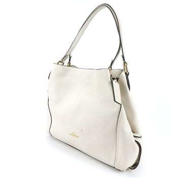 Coach Shoulder Bag 57125 Leather White Women