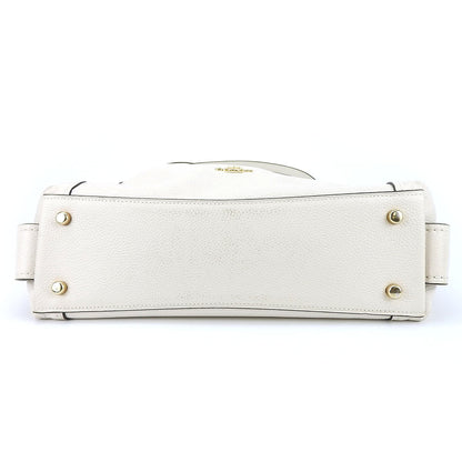 Coach Shoulder Bag 57125 Leather White Women