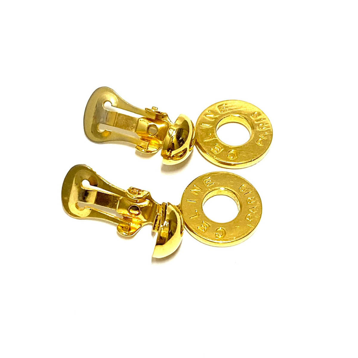 Celine Earring Gold Plated , Plated Gold Gold Circle Women