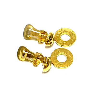 Celine Earring Gold Plated , Plated Gold Gold Circle Women