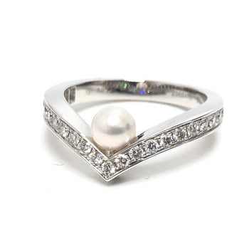 Chaumet Ring K18Wg Silver Josephine Collection Egrette, Pearl, Diamond Women 51