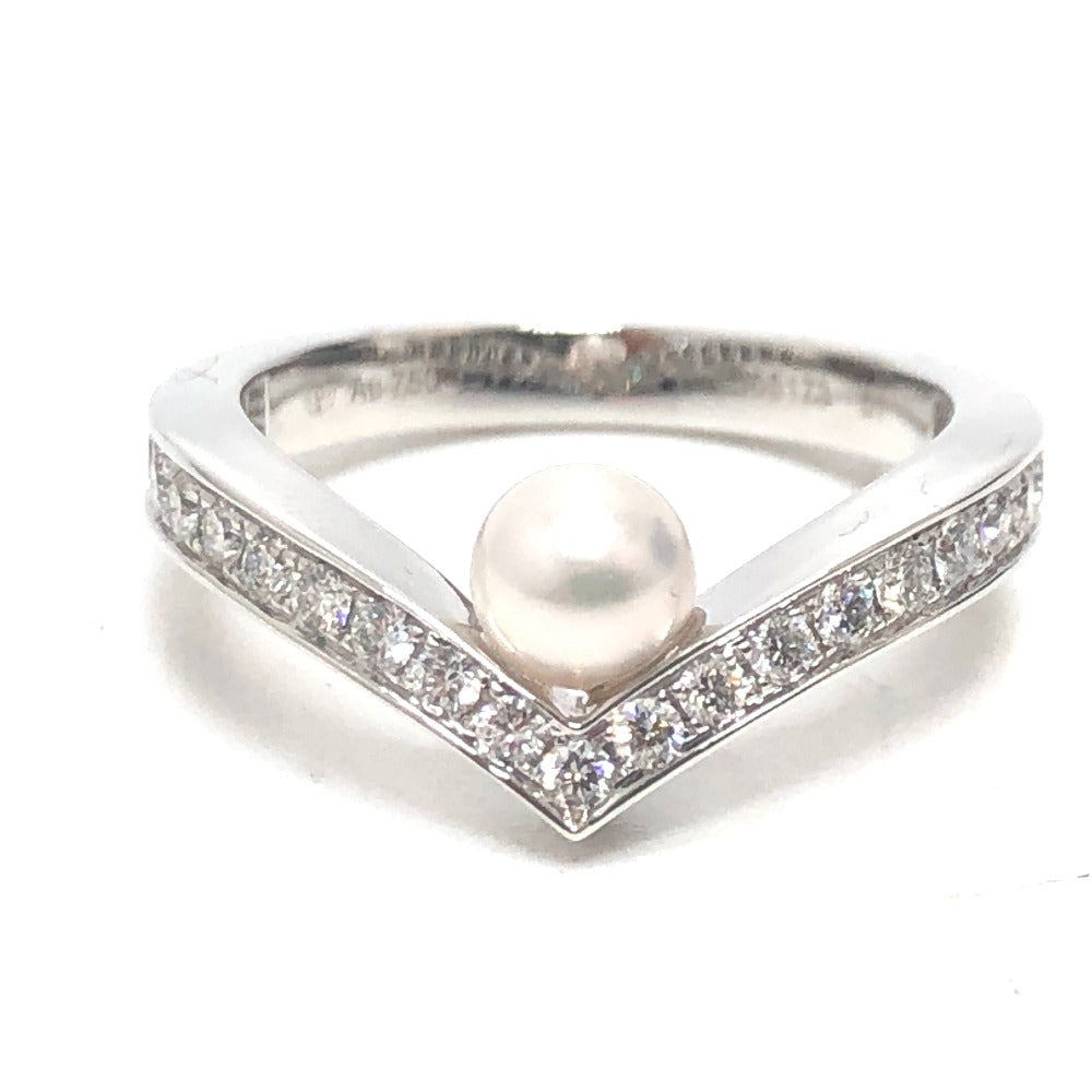 Chaumet Ring K18Wg Silver Josephine Collection Egrette, Pearl, Diamond Women 51