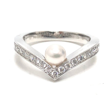 Chaumet Ring K18Wg Silver Josephine Collection Egrette, Pearl, Diamond Women 51