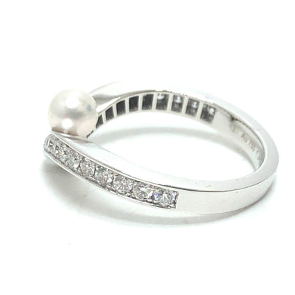 Chaumet Ring K18Wg Silver Josephine Collection Egrette, Pearl, Diamond Women 51