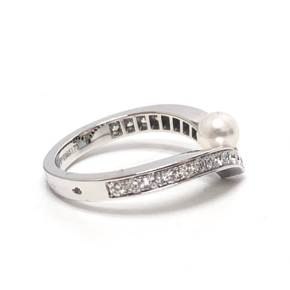 Chaumet Ring K18Wg Silver Josephine Collection Egrette, Pearl, Diamond Women 51