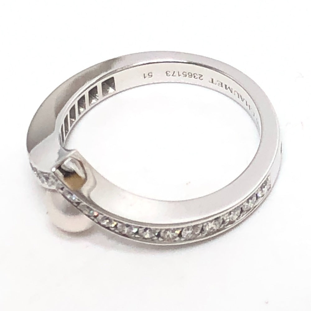 Chaumet Ring K18Wg Silver Josephine Collection Egrette, Pearl, Diamond Women 51