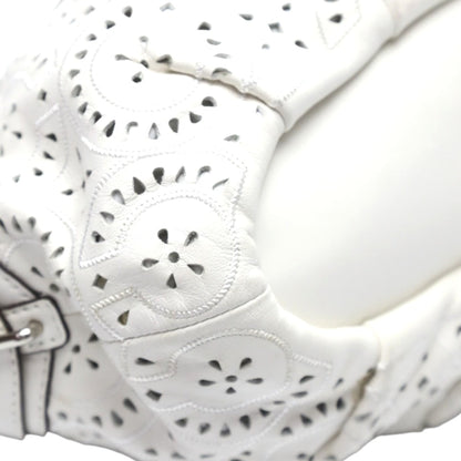 Coach Handbag 16997 Leather White Madison Punching 2Way Leather Cut Op Art Leather Sophia Shirakawa