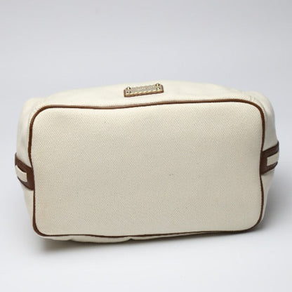 Michael Kors Tote Bag Canvas, Leather, Sailcloth White X Brown Rope Bag Marine Style Women