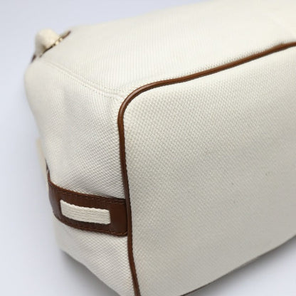 Michael Kors Tote Bag Canvas, Leather, Sailcloth White X Brown Rope Bag Marine Style Women
