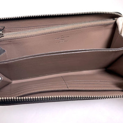 Louis Vuitton Long Wallet Purse N60146 Leather Noir Voca Stains All Leather Parnasea Portefeuille