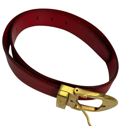 Louis Vuitton Belt R15007 Epi Leather Red Belt Epi Saintur Classic Women 34