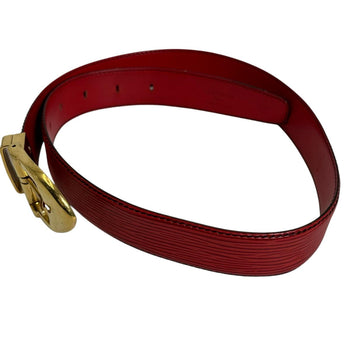 Louis Vuitton Belt R15007 Epi Leather Red Belt Epi Saintur Classic Women 34