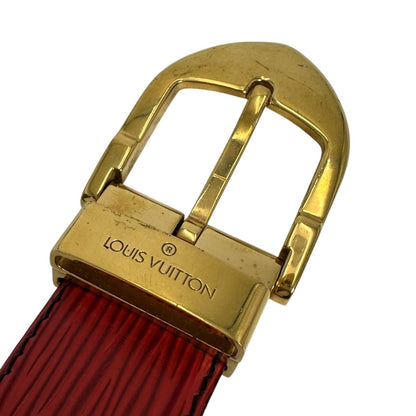 Louis Vuitton Belt R15007 Epi Leather Red Belt Epi Saintur Classic Women 34