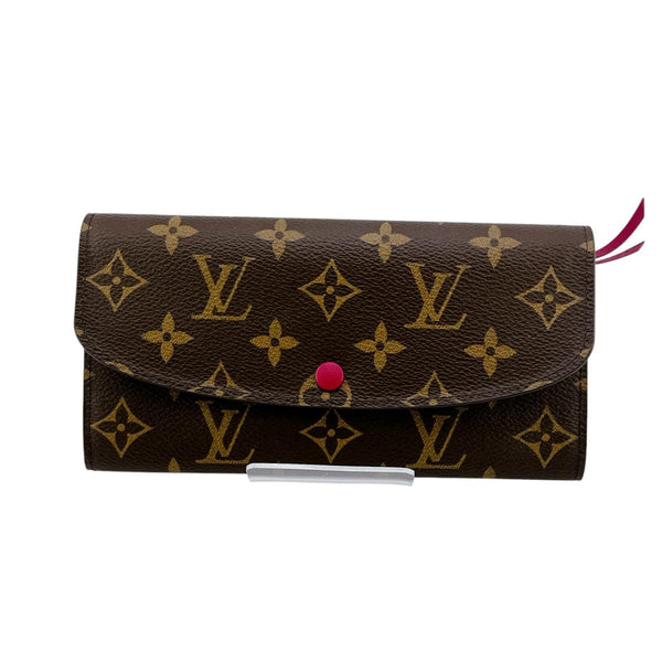 Louis Vuitton Long Wallet Purse M60136 Monogram Canvas Brown X Rouge 2 Fold Long Wallet Monogram
