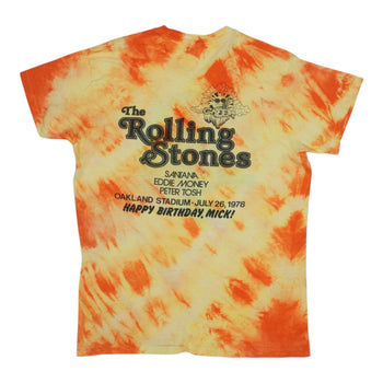 1978 Rolling Stones Happy Birthday Mick Concert Tie Dye Shirt