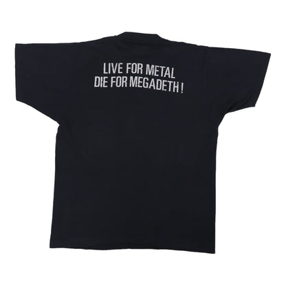 Shirt 1980s Megadeth Live For Metal Die For Megadeth