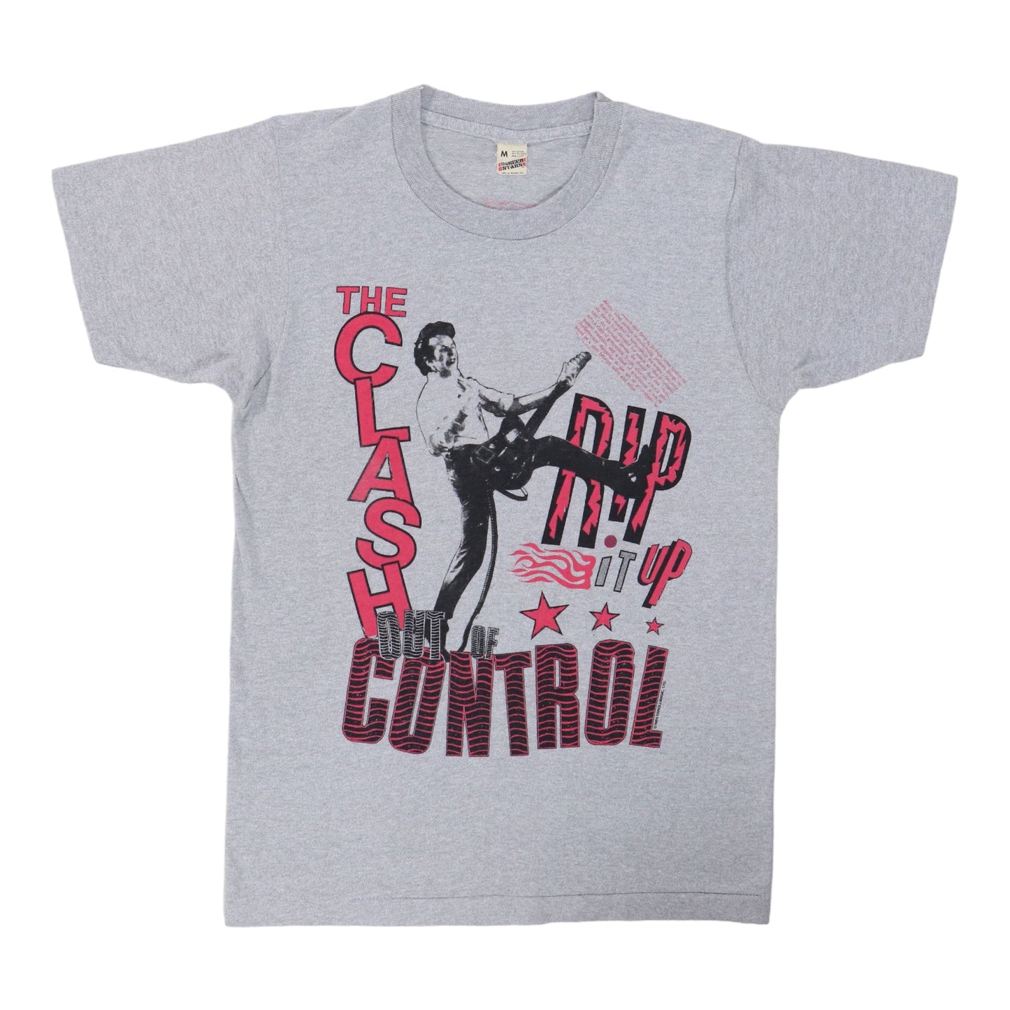 1984 The Clash Joe Strummer Out Of Control Tour Shirt