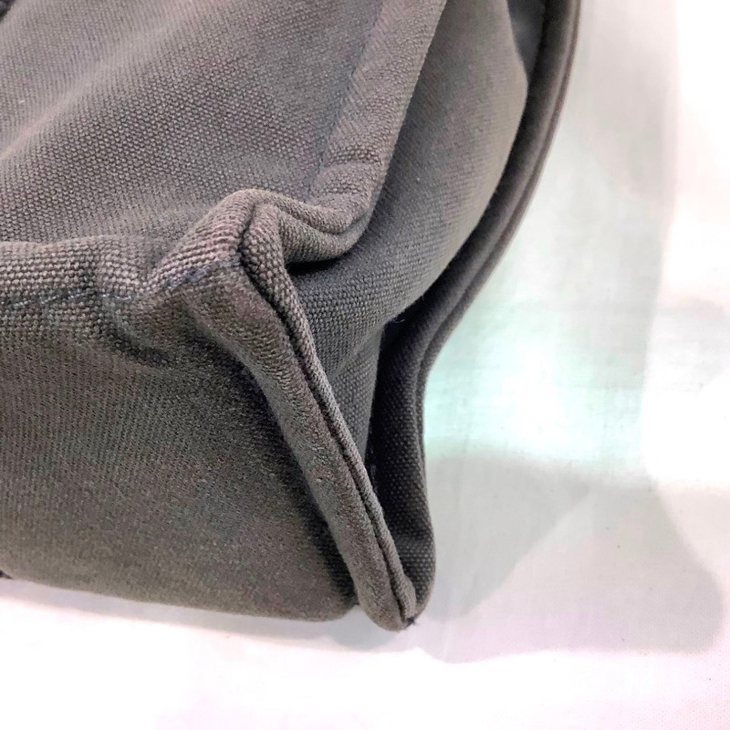 Hermes Herms Foul Tote Pm Gray Canvas Bag (Handbag/Mini Tote)