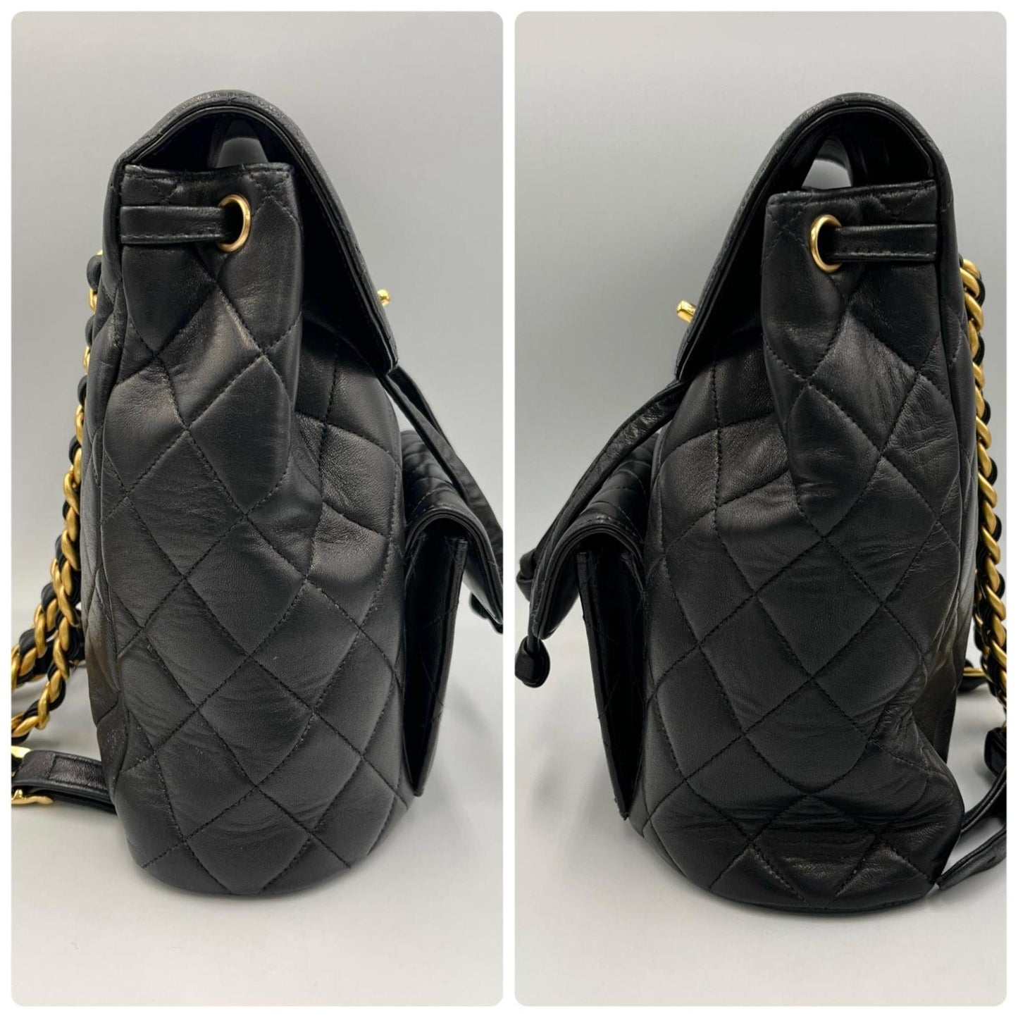 Chanel Douma Matelasse Backpack/Daypack With Gold Hardware