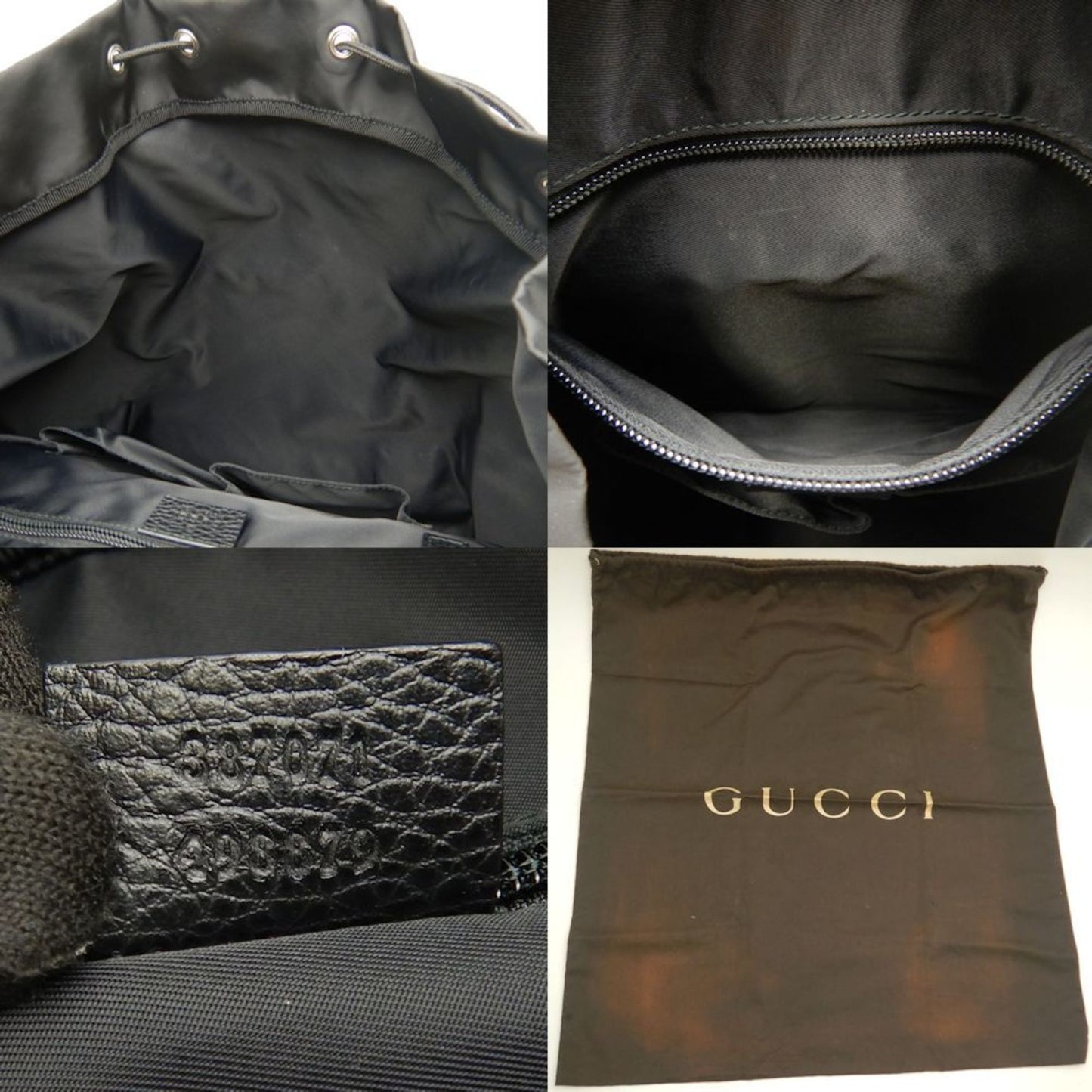 Gucci Daypack 387071 Backpack In Gg Nylon And Leather