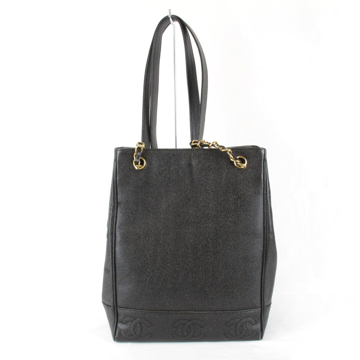 Chanel Triple Coco Shoulder Bag Leather Black
