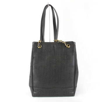 Chanel Triple Coco Shoulder Bag Leather Black