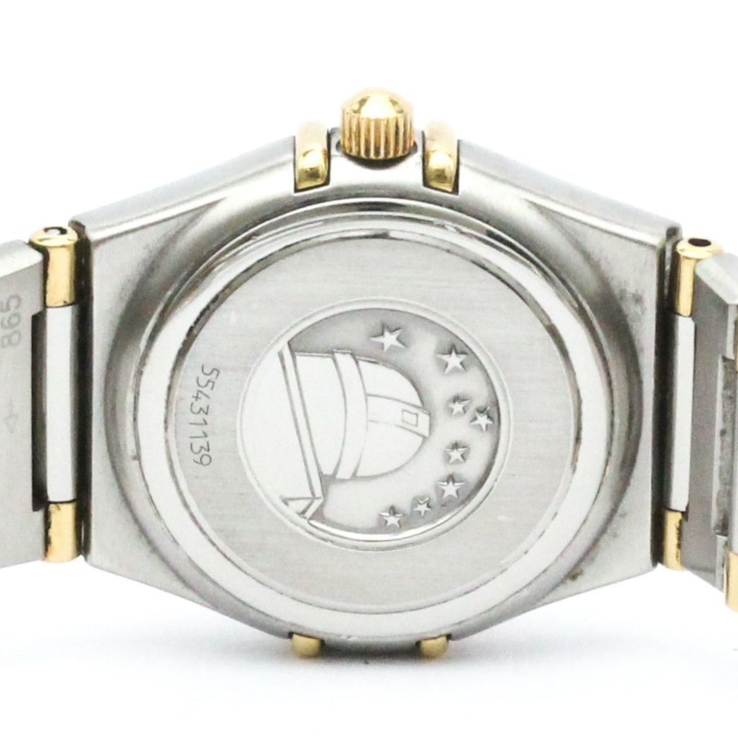 Polished Omega Constellation Diamond 18K Gold Steel Watch 1367.10 Bf581498