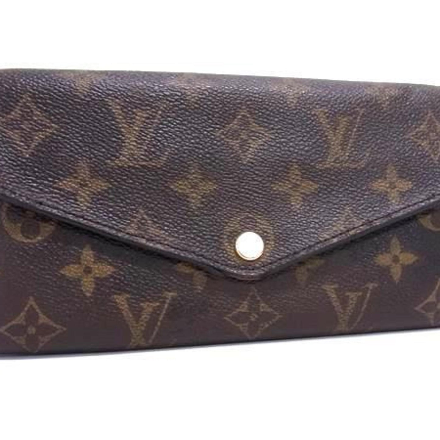 Louis Vuitton Monogram Portefeuille Sarah Long Wallet M60531 Brown Leather Bifold
