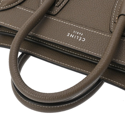 Pre-Owned Celine Luggage Nano Shopper In Greige Calfskin