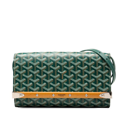 Goyard Monte Carlo Pm Clutch/Shoulder Bag In Green Leather