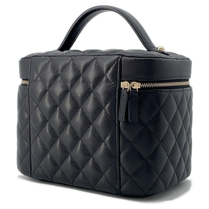 Chanel Handbag Matelasse Coco Mark Vanity Caviar Skin Ap2573 Chanel Black