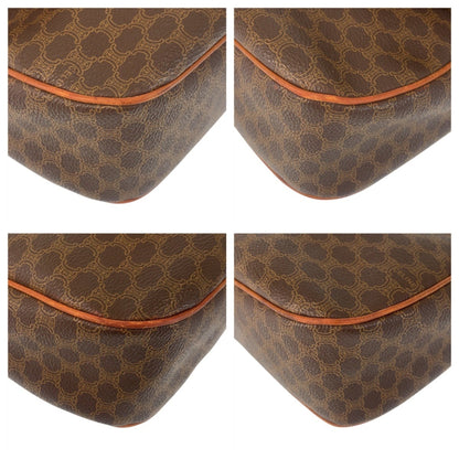 Celine Vintage Macadam Circle Logo Metal Fittings Brown Gold Leather Jmb11 Shoulder Bag Messenger