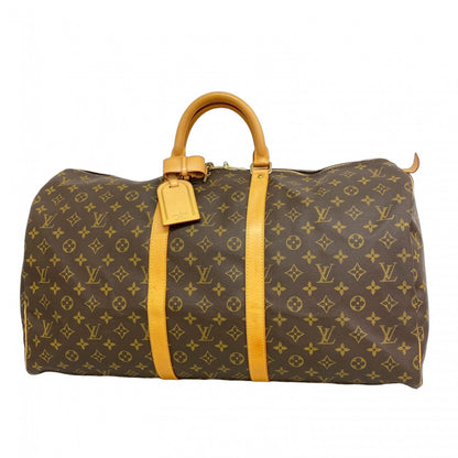 Louis Vuitton Monogram Keepall 55 Boston Bag M41424 Brown