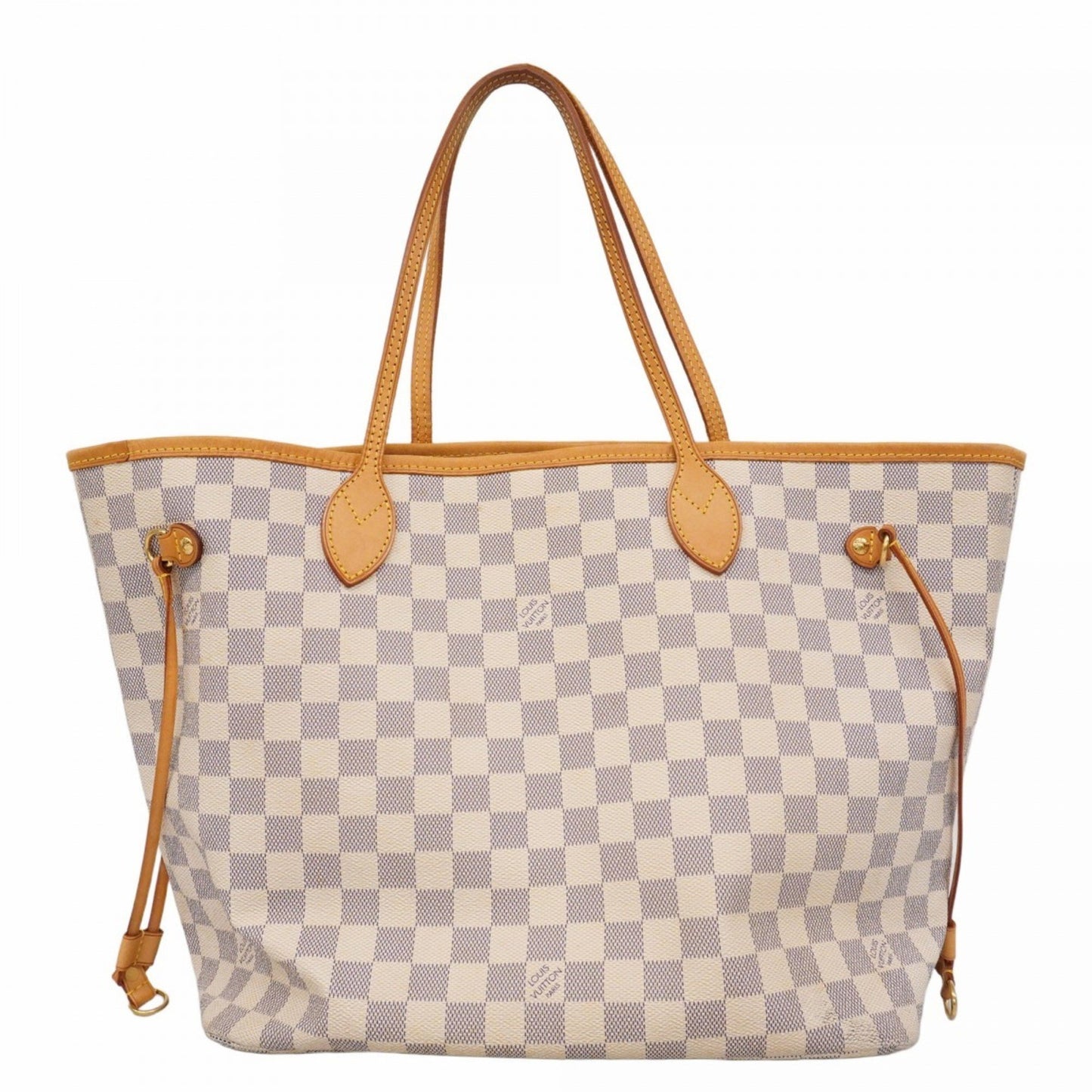 Louis Vuitton Damier Azur Neverfull Mm Tote Bag N51107 White