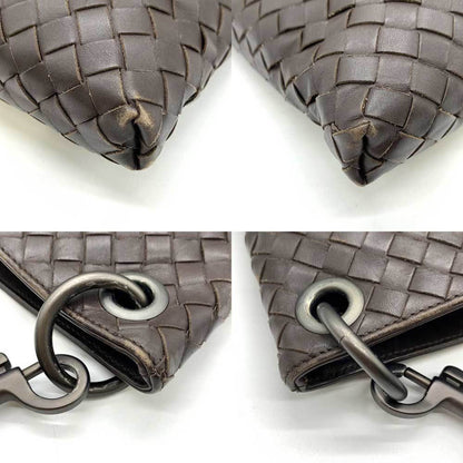 Bottega Veneta Bag Intrecciato Shoulder Brown Crossbody Square