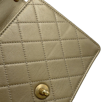 Chanel Chain Shoulder Bag Matelasse Coco Mark Leather Clear Pearl As0585 Chanel