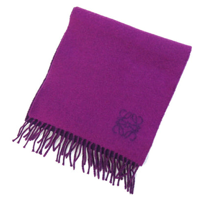 Loewe Anagram Scarf Purple Wool Angora Two-Tone Stole