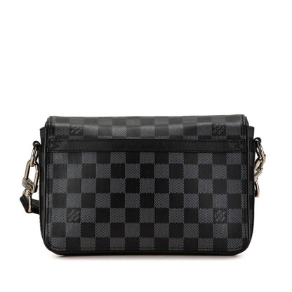 Louis Vuitton Damier Infini Studio Shoulder Bag N50007 Black Pvc Leather