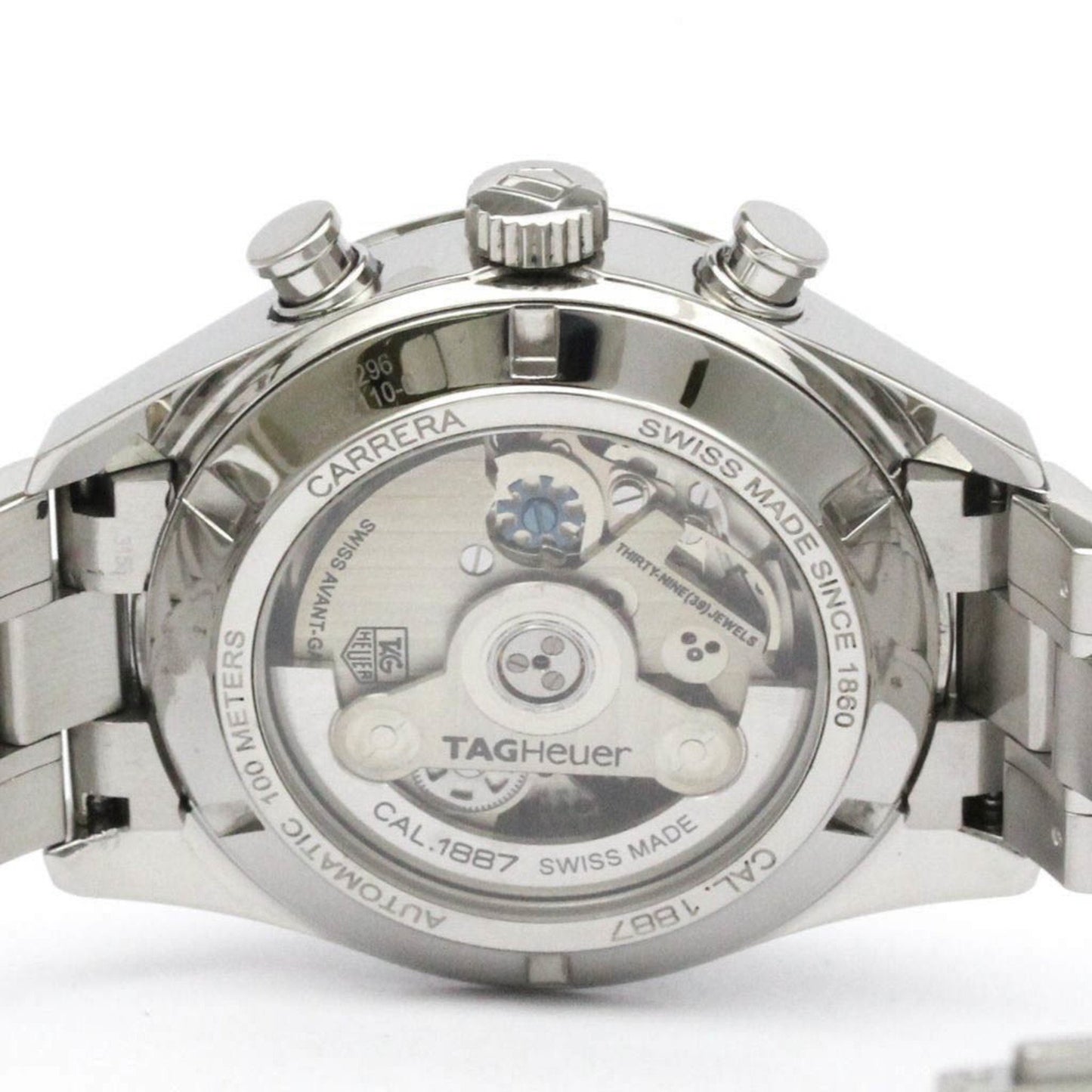 Tag Heuer Carrera Calibre 1887 Chronograph Steel Watch Car2110 Polished