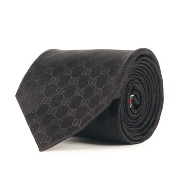 Gucci Gg Monogram Web Stripe Silk Tie