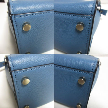 Kate Spade Classic Medium Satchel Leather 2Way Handbag Shoulder Bag Blue