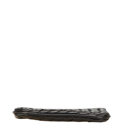 Bottega Veneta Intrecciato Wallet/Coin Case Black Leather