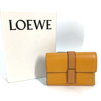 Loewe Compact Wallet Trifold Wallet Yellow Brown